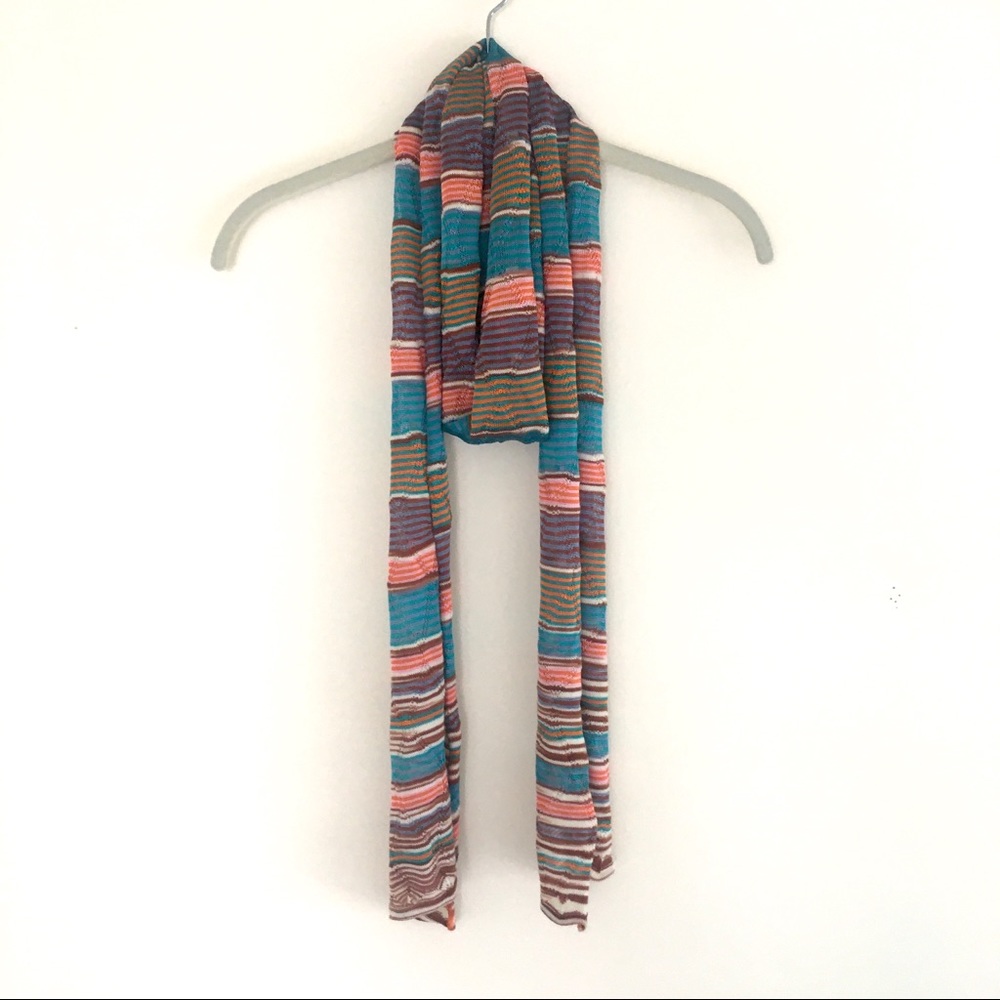 Missoni Multi-Colored Lightweight Knitted Scarf